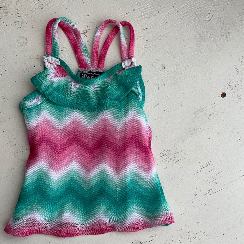 [ Pogo Club Pink Ombré Chevron Tank Top ] 12m